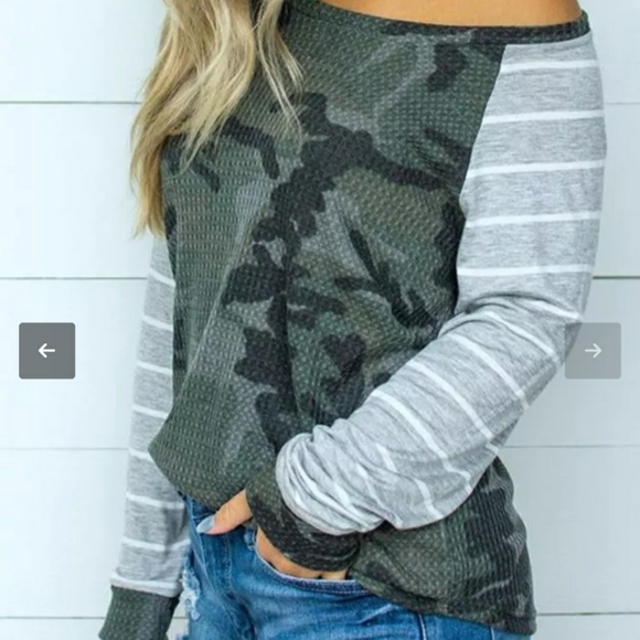 Thermal Camo Striped Top - Picture 3 of 8